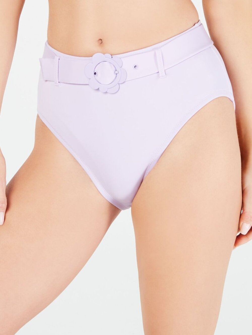Kate Spade New York Womens Buckle High Waist Bikini Bottoms